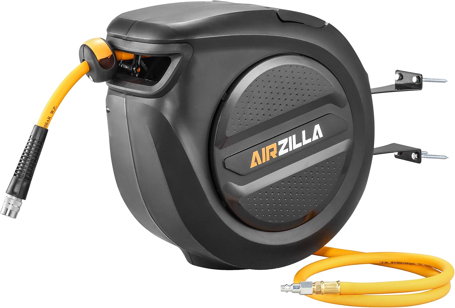 3/8" x 50 ft Flex Hybrid Air Hose Reel with 180° Swivel, 300 PSI Y96580