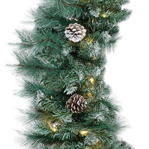9ft Pre-Lit Pre-Decorated Christmas Garland with 50 Lights B91420