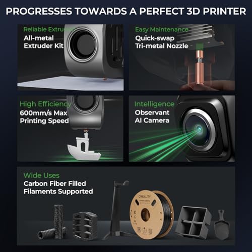3D Printer with AI Camera 300°C Printing Support Carbon Fiber Filaments G39152