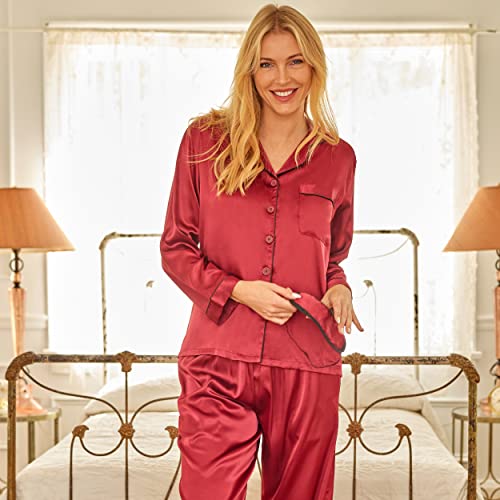 Long Sleeve Satin Pajama Set N916610