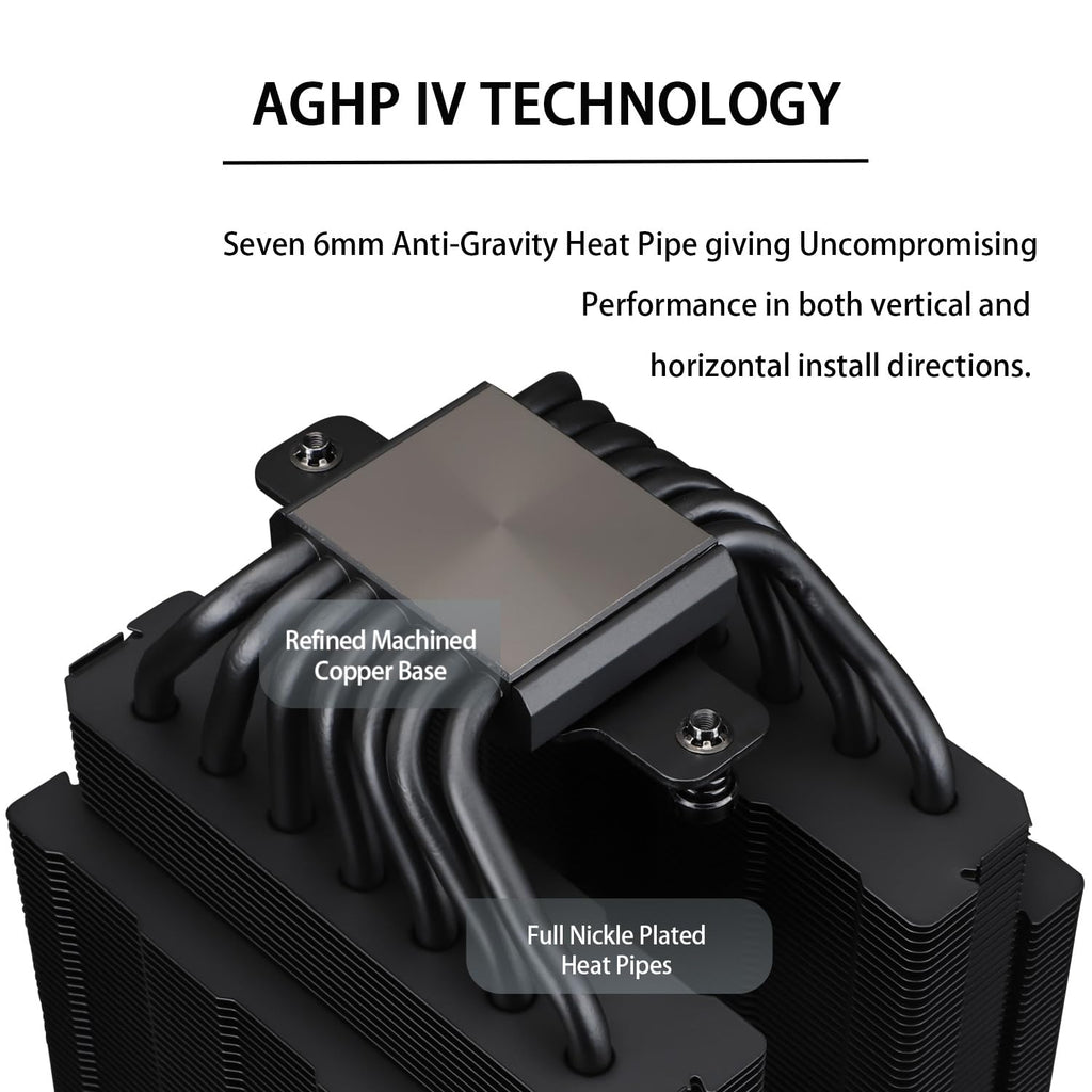 CPU Cooler with Dual PWM Fan and 7 Heat Pipes J221