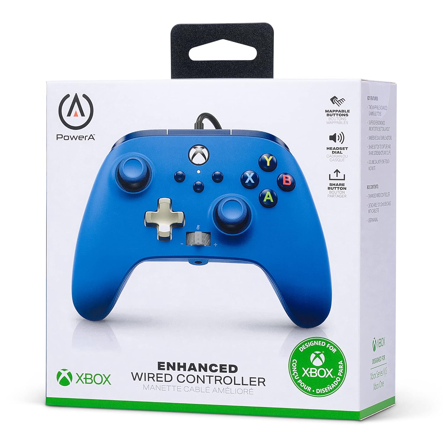 Blue Wired Controller for Xbox Series X|S W84313
