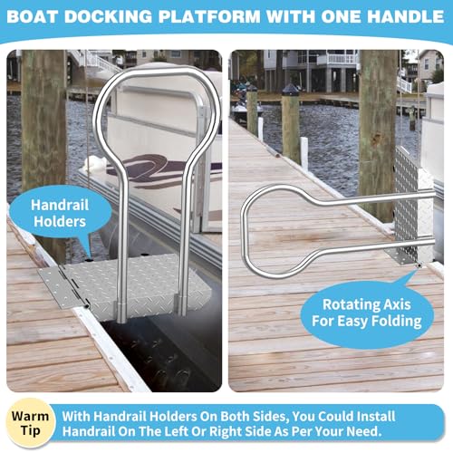 Foldable Dock Boarding Platform with Handrail U8532