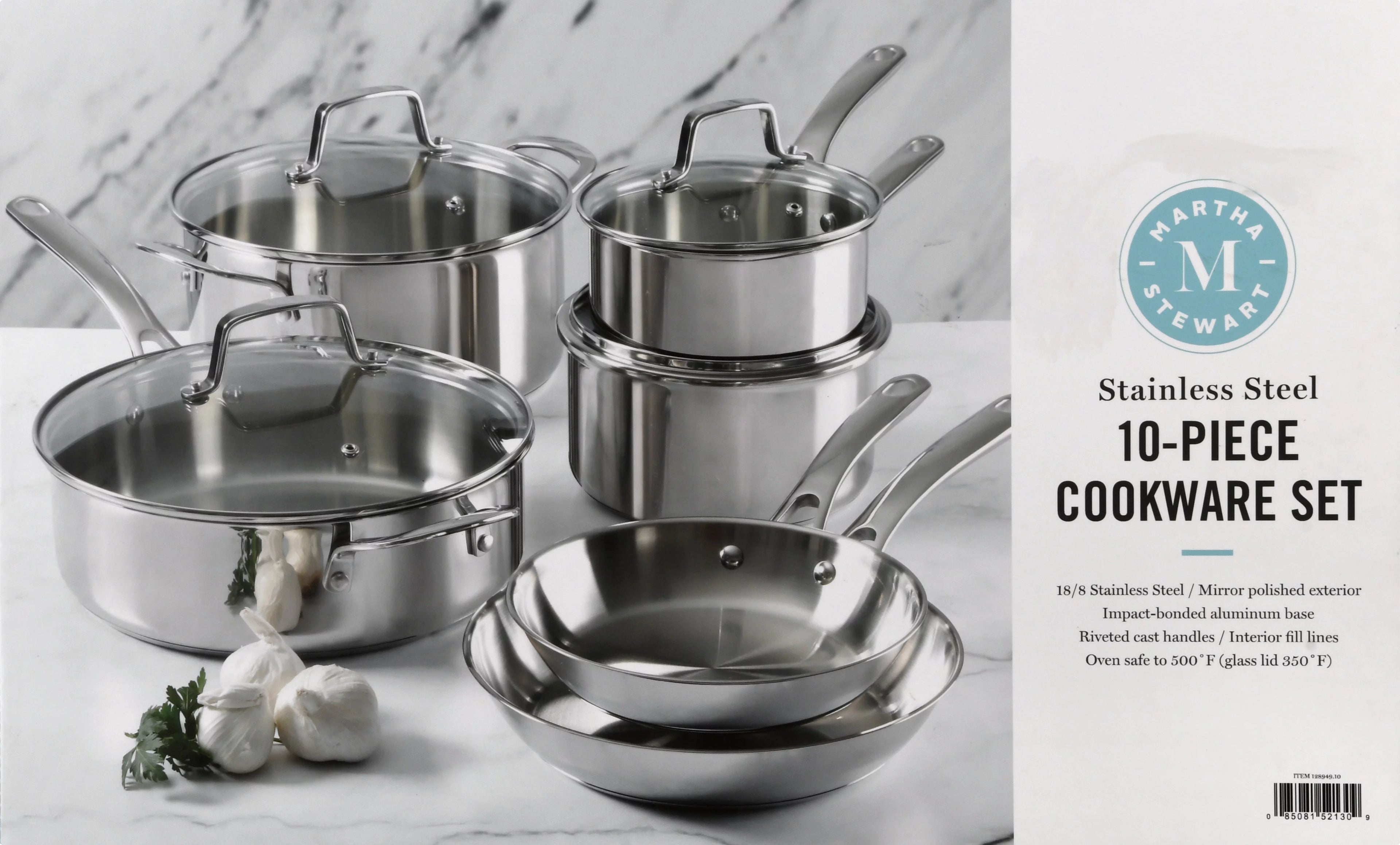 10pc Stainless Steel Cookware Set S714
