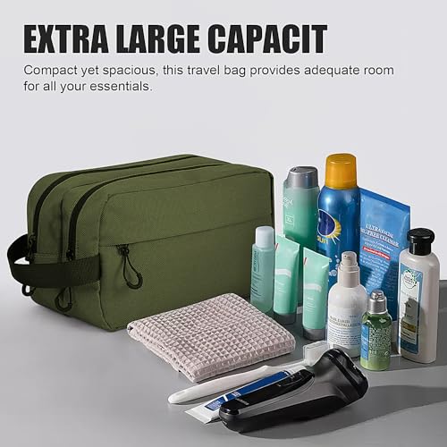 ArmyGreen Water Resistant Travel Toiletry Bag U27695