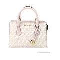 White Rose Gold PVC Satchel Purse Bag Y634