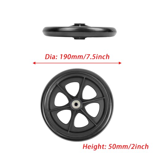 5" Black Wheel Replacement with Screws & L-Wrench C3618