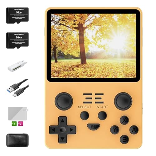 Yellow 3.5" IPS Screen Handheld Game Console K126