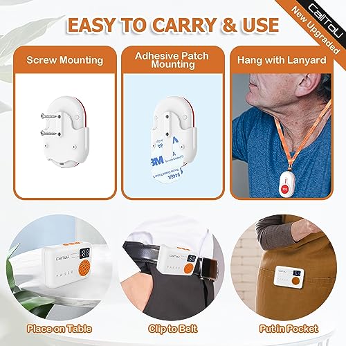 Wireless Call Button with 2 Portable Receiver 2 SOS Call Button E5863