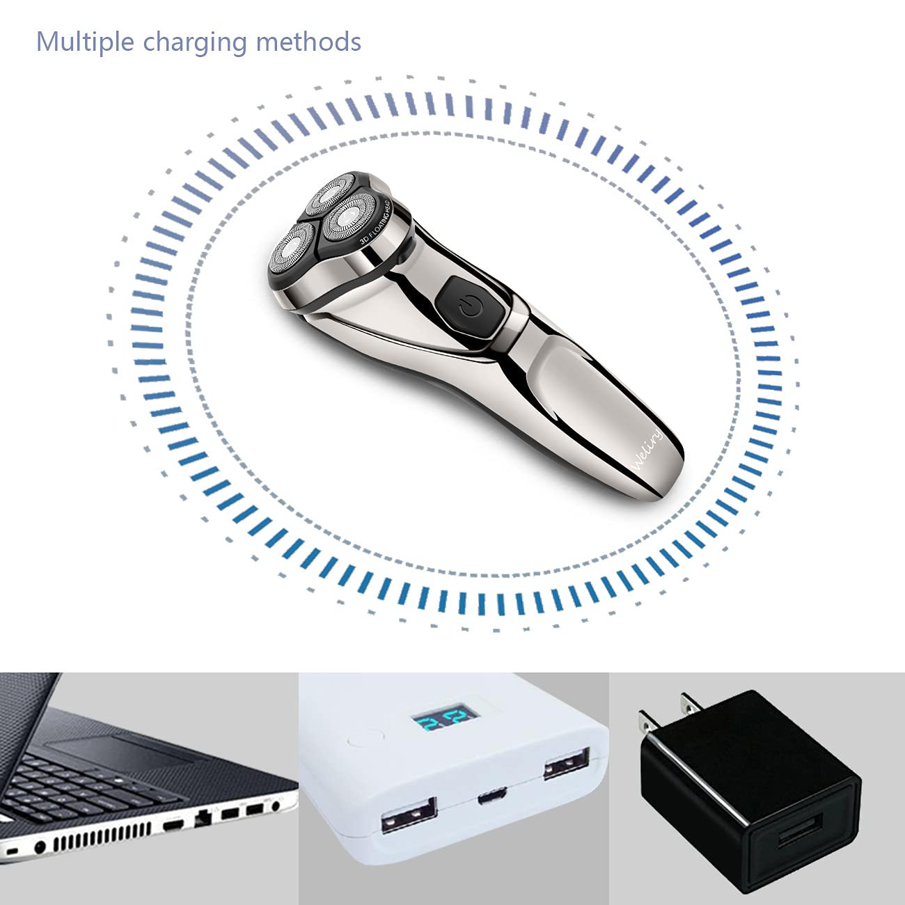 Electric Rotary Razor with Pop-up Trimmer Q652075
