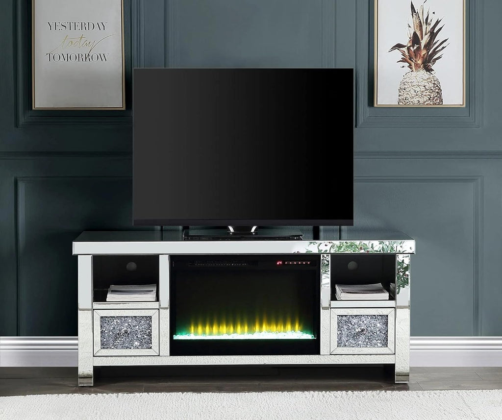 Glass Fireplace TV Stand C761