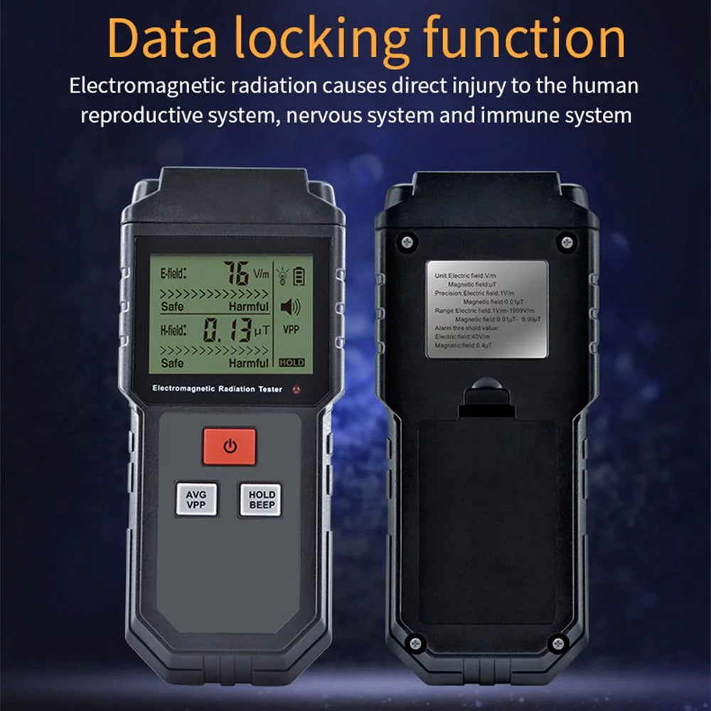 EMF Meter Electromagnetic Radiation Tester Digital Display K769571