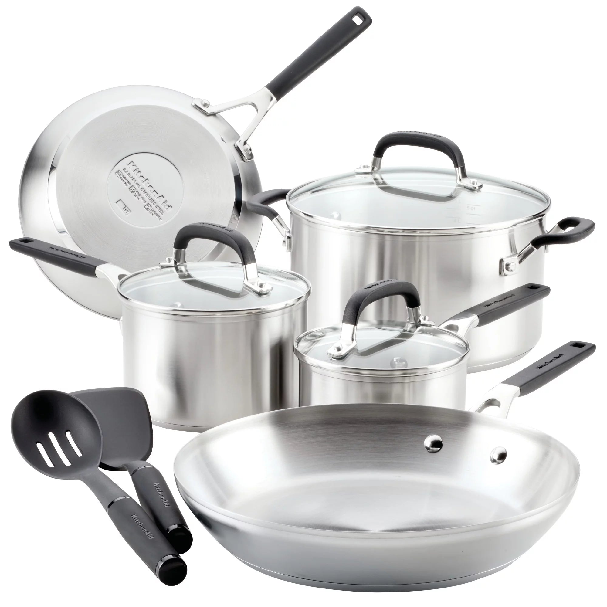 Stainless Steel 10 Piece Pots and Pans Set C609626