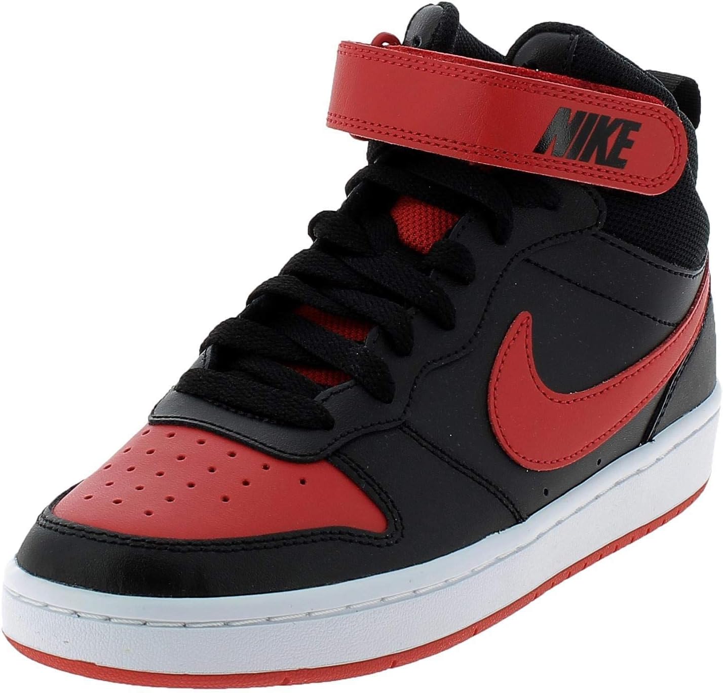 Boy's Court Borough Mid 2 Black University Red White 7 Big Kid M J76017