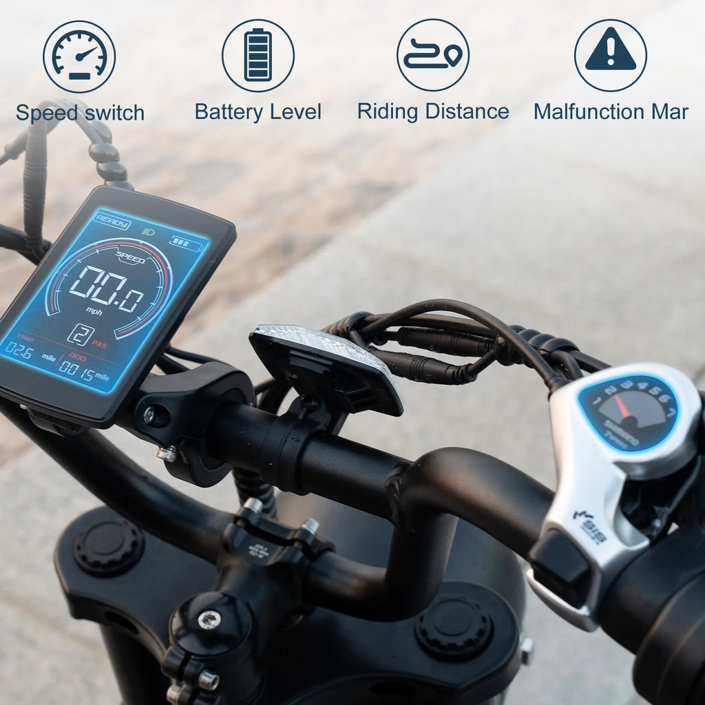 Black 20" 4.0 Fat Tire Electric Bike with 48V 15Ah Battery V56514
