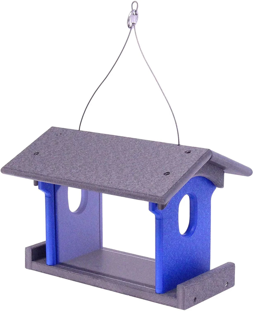 Gray and Blue Hanging Bluebird Feeder Y842258