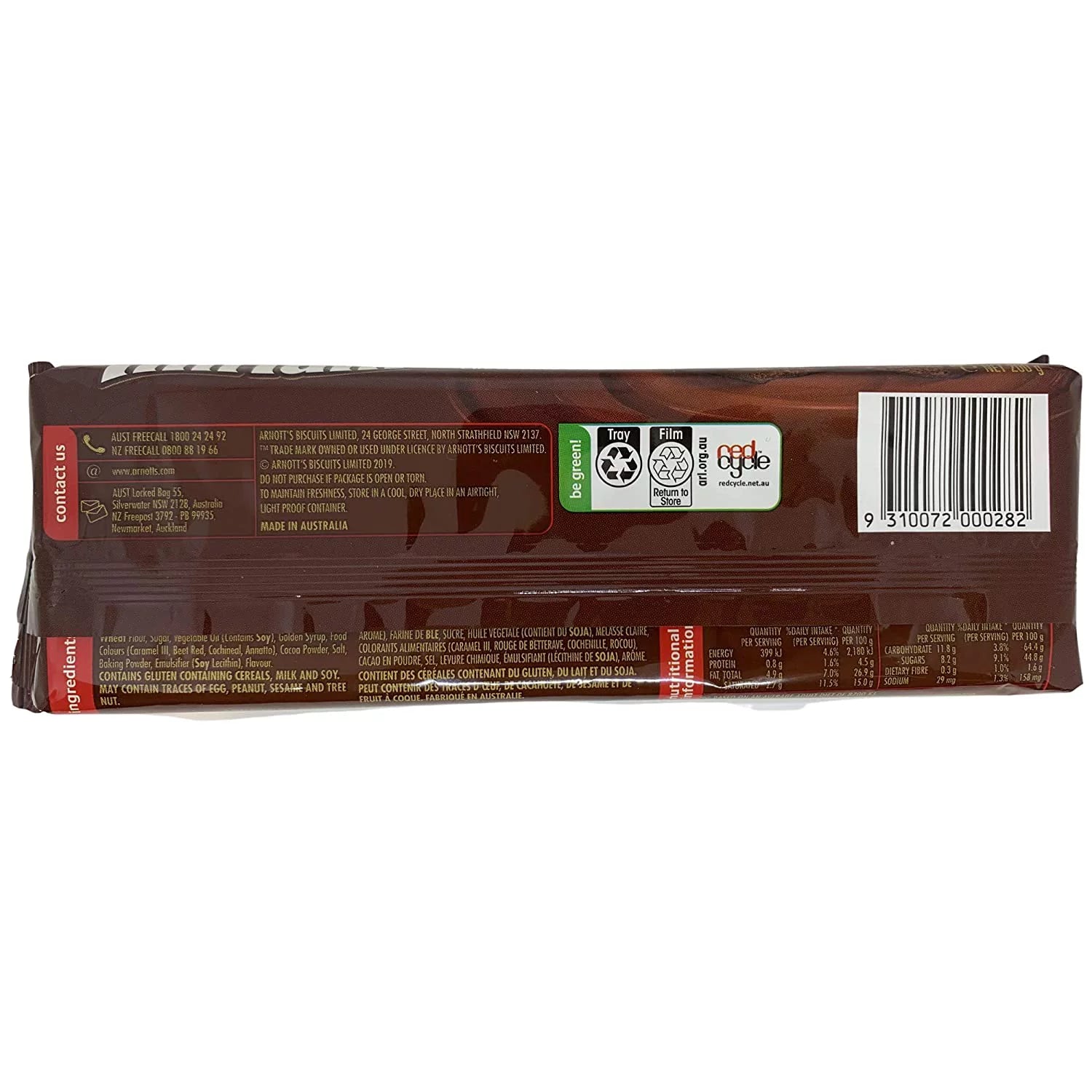 Original Australian Chocolate Biscuits, 7.1 oz. (Pack of 4) C590