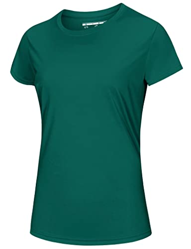 Women's Short Sleeve T-Shirts UPF 50+ Sun Protection Quick Dry Athletic Running Rash Guard Tops Q459411