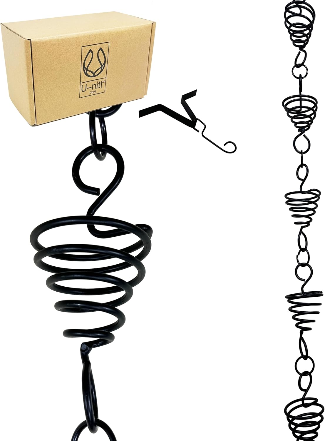 Black Metal 8.5 FT Rain Chain Q629