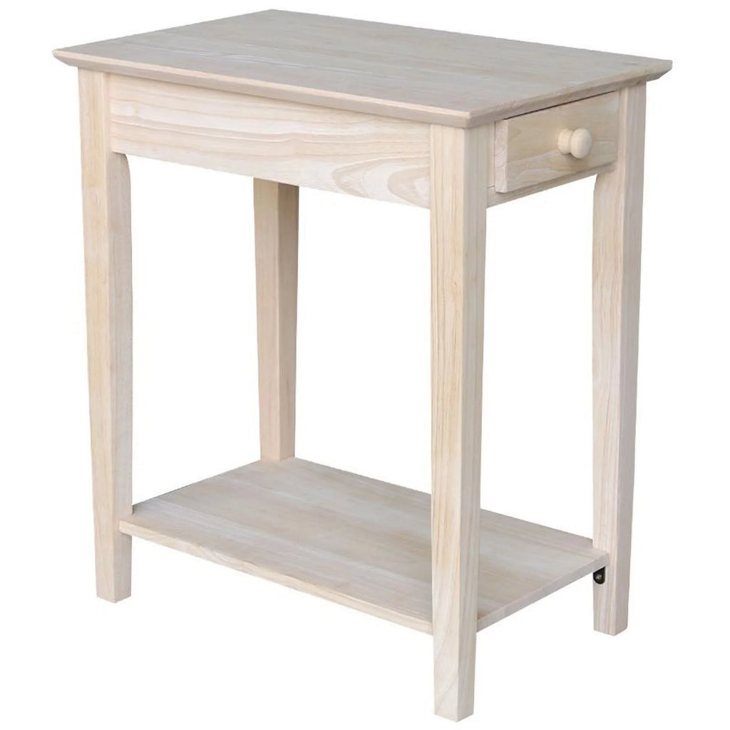 Natural Wood 1 Drawer End Table I456538
