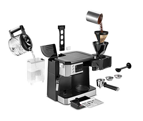 10-Cup Coffee Maker & Espresso Machine with Milk Frother O7055