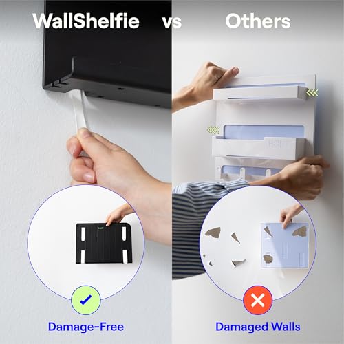 Black Floating Bedside Wall Shelf Organizer Q1255