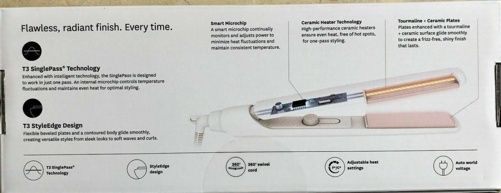 White Straightening and Styling Iron Z3086