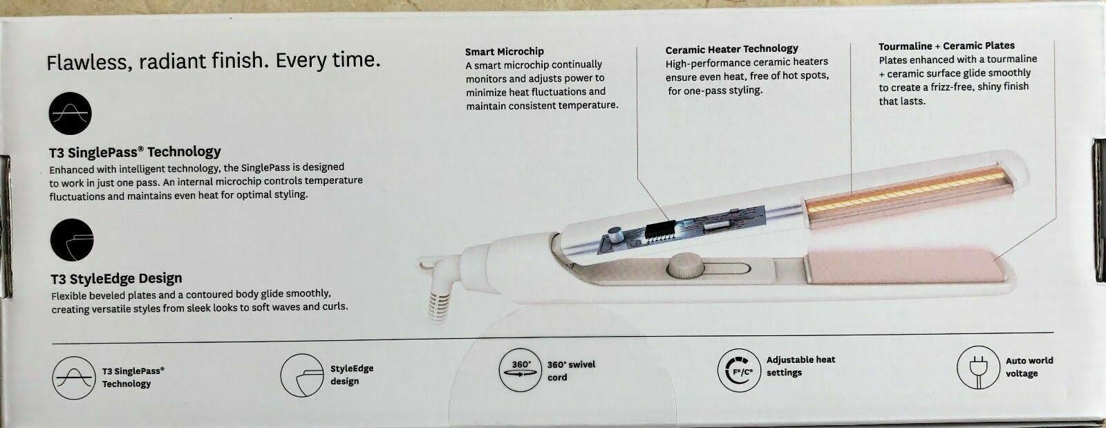 White Straightening and Styling Iron Z3086