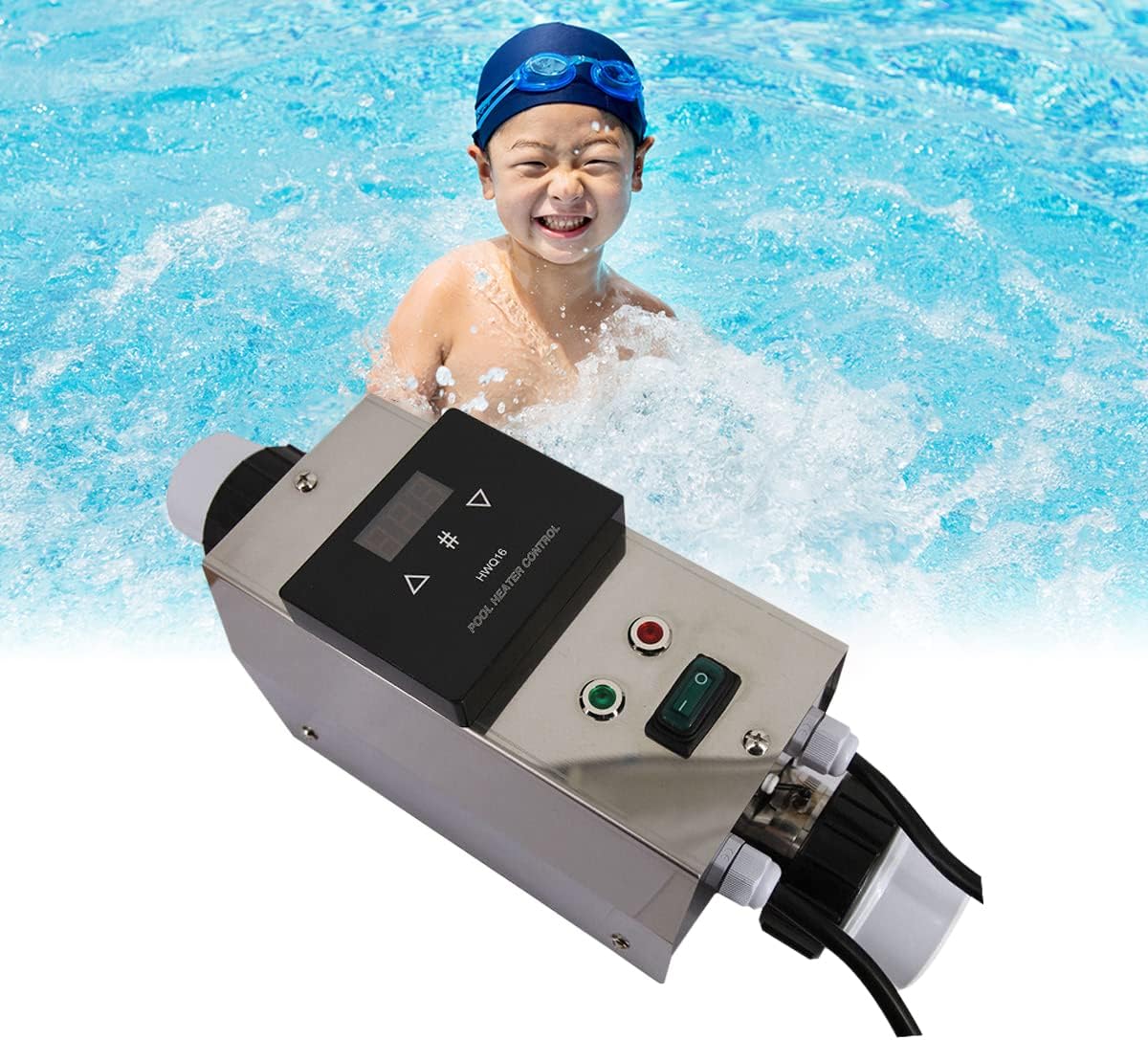 Electric Swimming Pool Heater, 12000BTU/hr, 110V/60Hz T79004