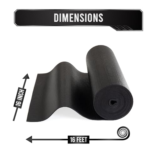 Black 24" x 10 ft Tool Box Drawer Liner H98444