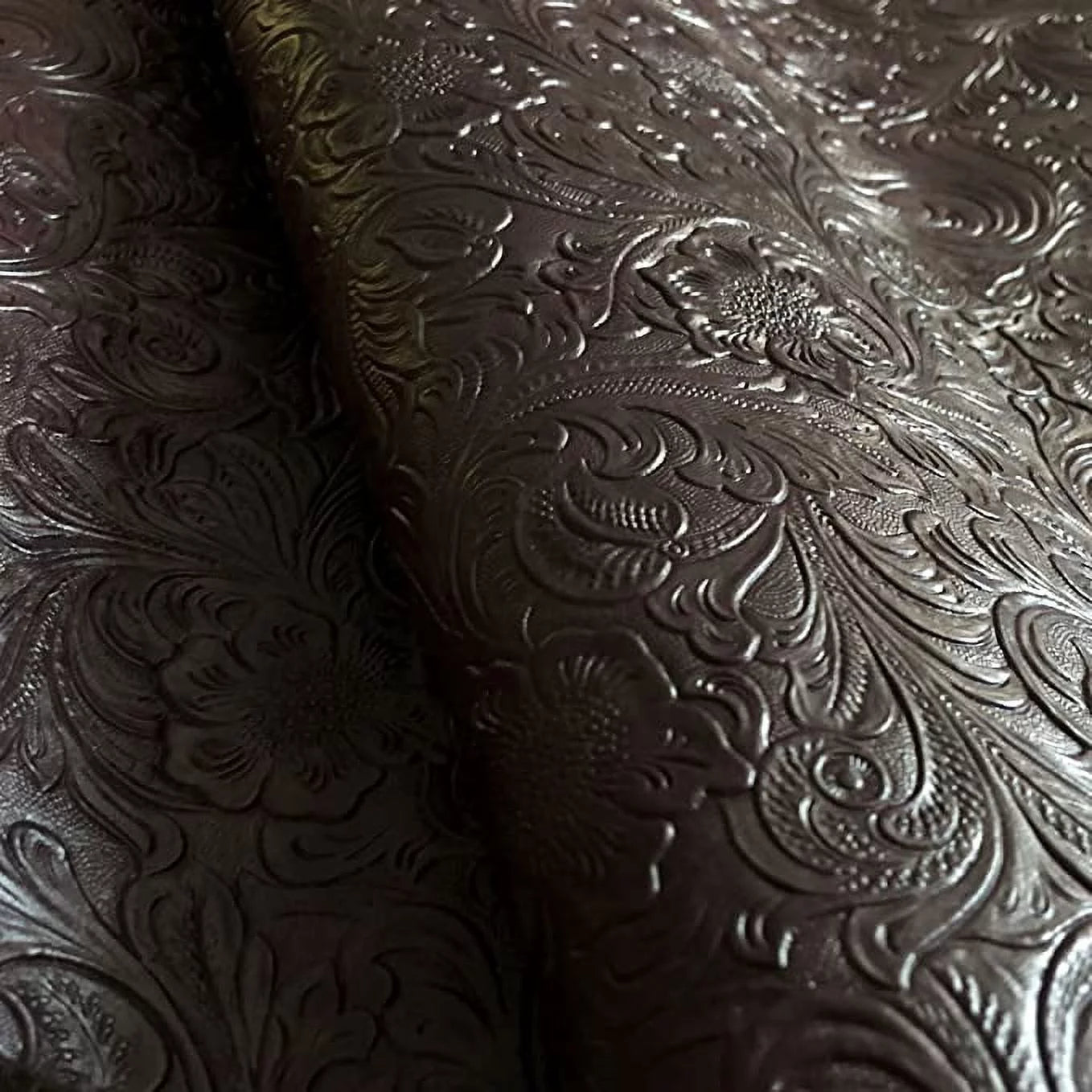 Burgundy Faux Leather Fabric K5728