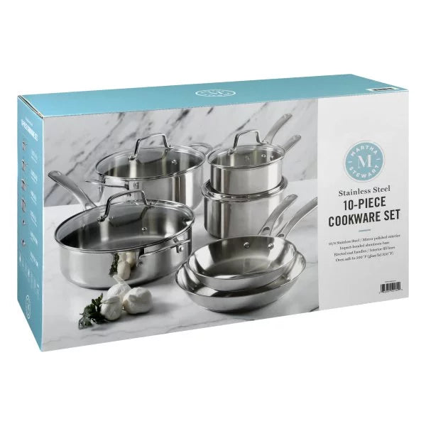 10pc Stainless Steel Cookware Set S714