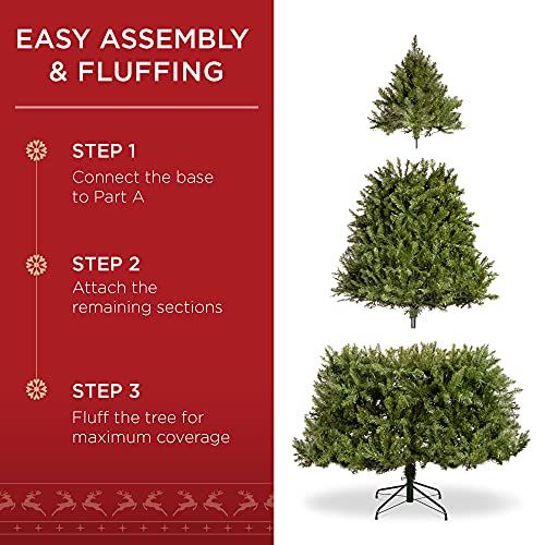 6ft Pre-Lit Douglas Fir Artificial Christmas Tree with 450 Warm White Lights Q970