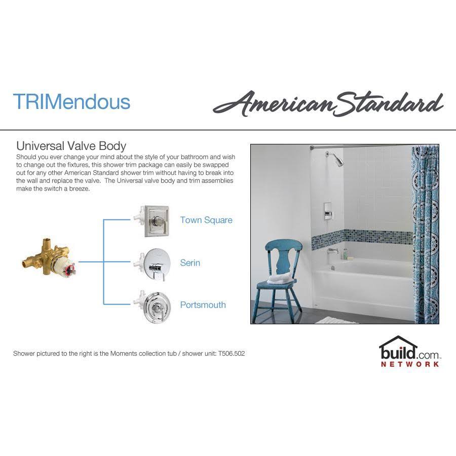 Polished Chrome 3-Handle Bath and Shower Y9465