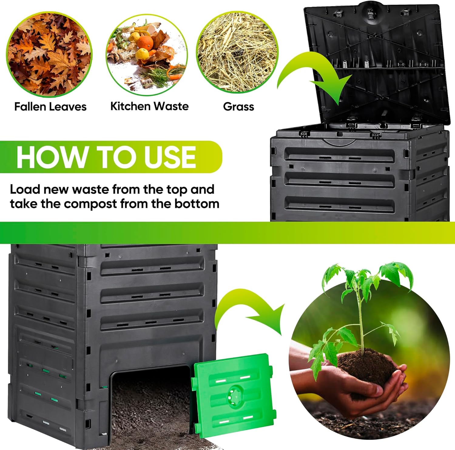 120 Gallon Outdoor Compost Bin O854