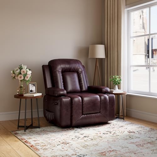 Power Lift Recliner Chair with Heat and Massage, Faux PU Electric Lift Recliner M280