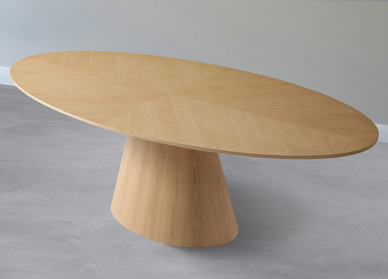 White Oak Wood Oval Dining Table A85311