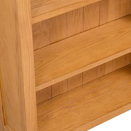 3-Tier Solid Oak Wood Open Bookcase V5344