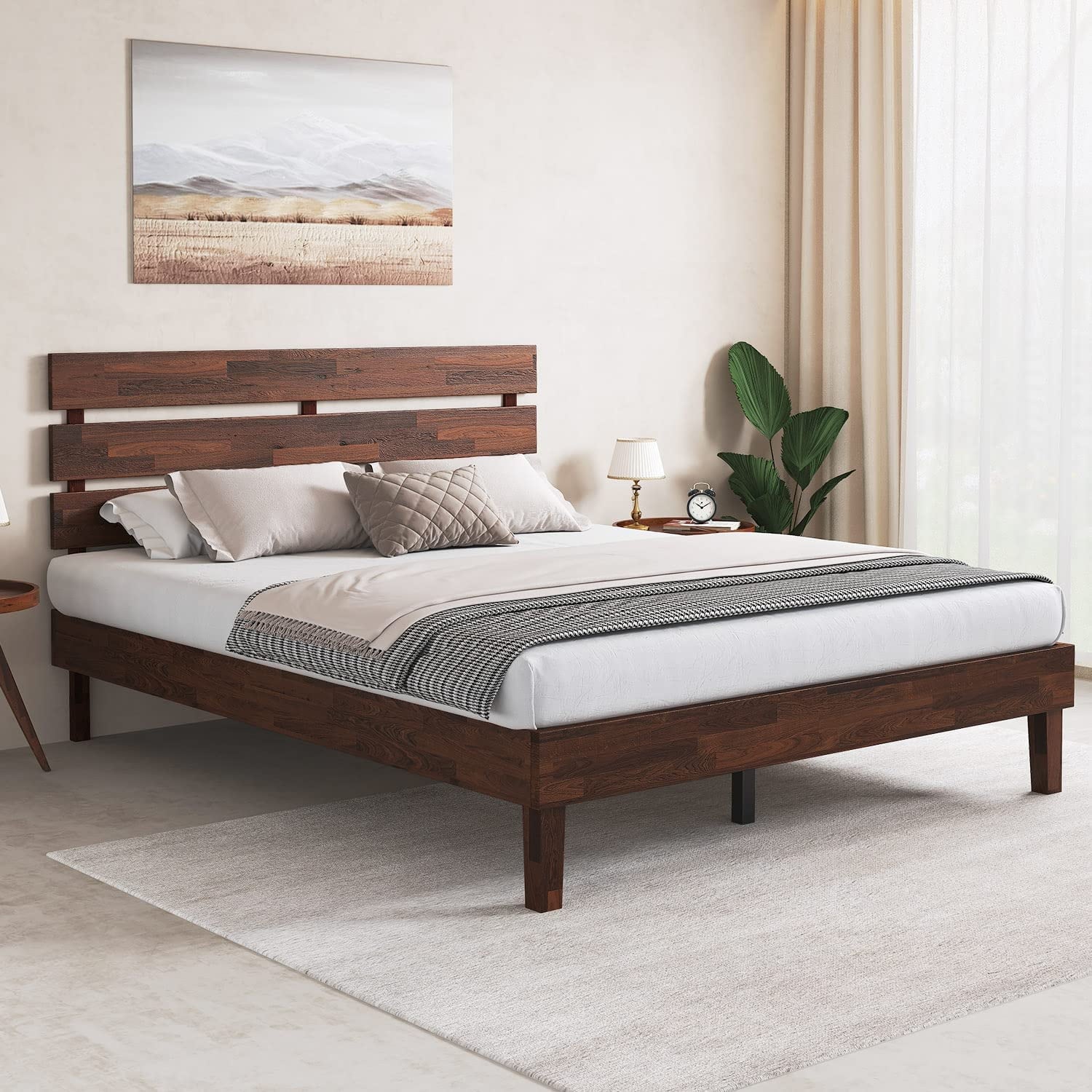 14 Inch Queen Solid Wood Platform Bed X20294
