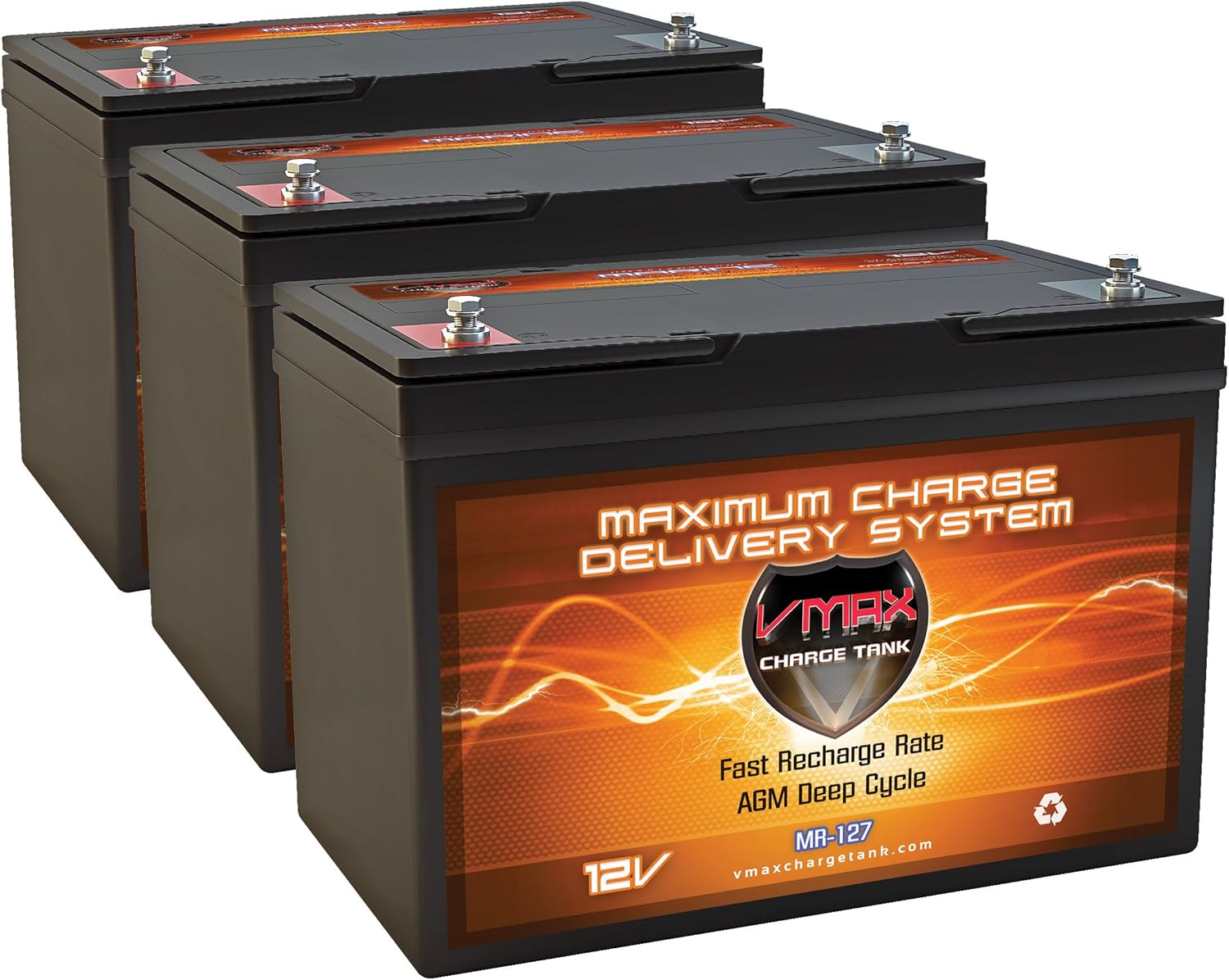 12V 100AH AGM Deep Cycle Group 27 Batteries Q591186