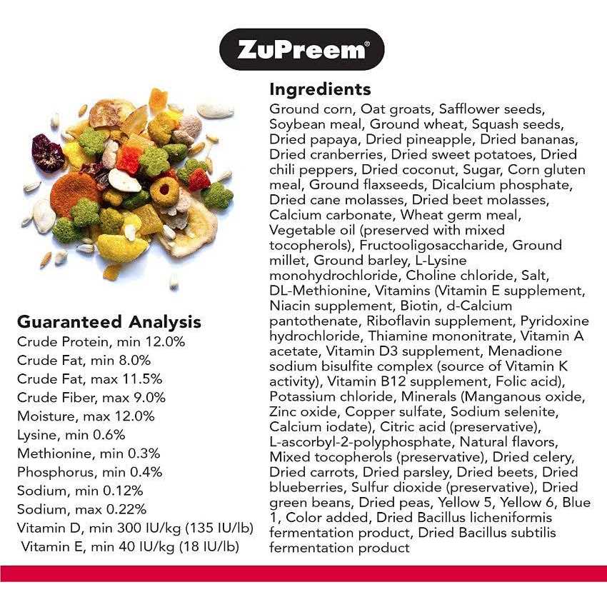 Parrots & Conures Food P7103