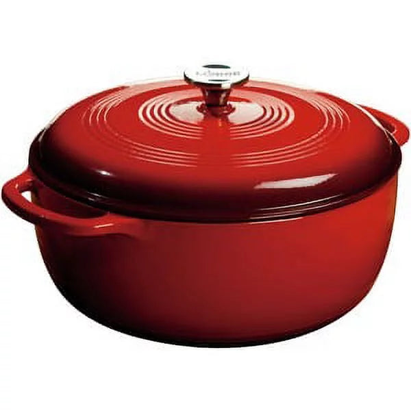 7.5 Quart Enameled Cast Iron Dutch Oven Red S554