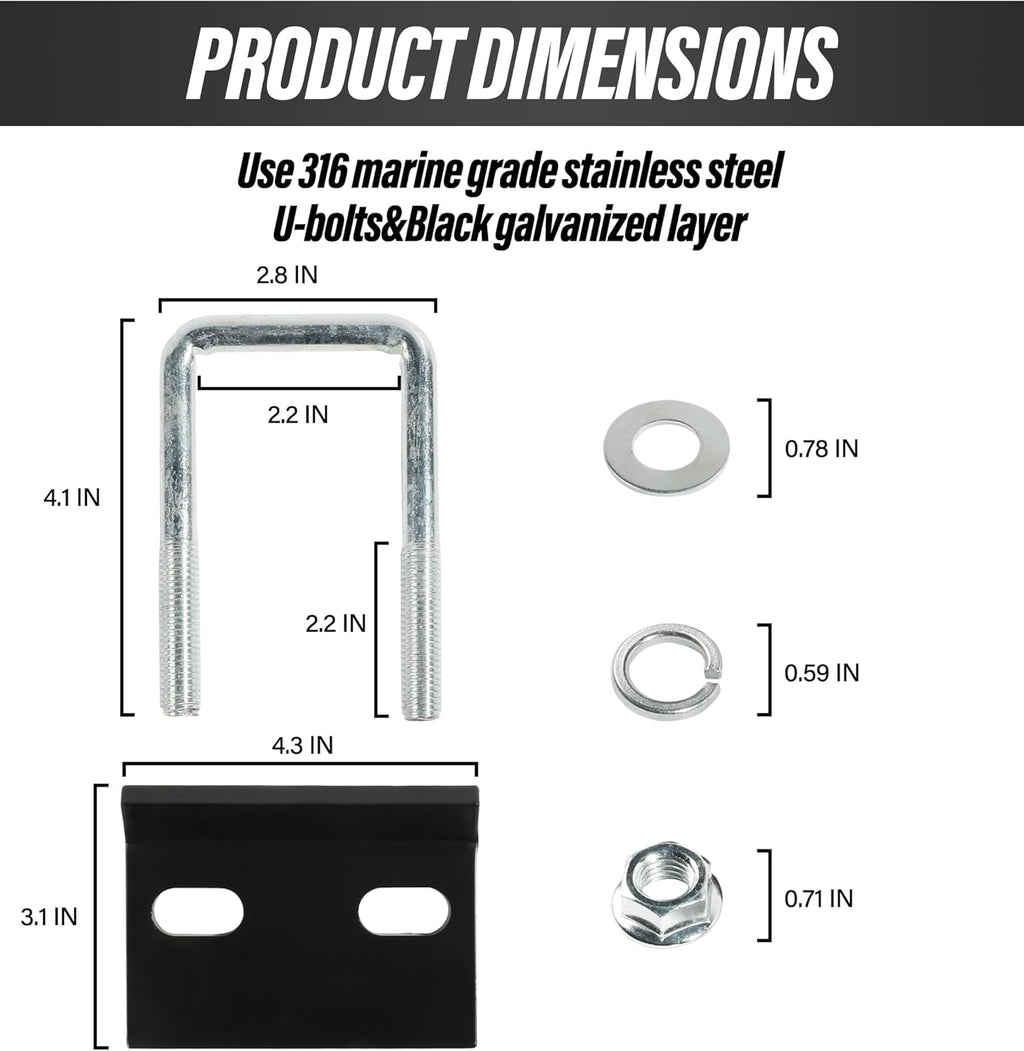Heavy Duty Anti-Rattle Trailer Hitch Stabilizer for 1.25" and 2" Hitch Z348970