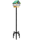 Black 105 Inch Bird Feeder Pole Mount Kit with 5-Prong Base G3875