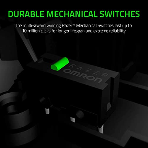 6400 DPI Optical Gaming Mouse with 5 Programmable Buttons Rubber Side Grips Classic Black S682294