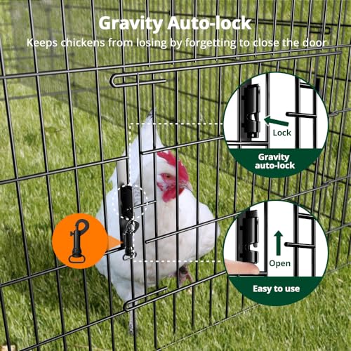 130"×40"×40" Outdoor Metal Chicken Coop Y697582