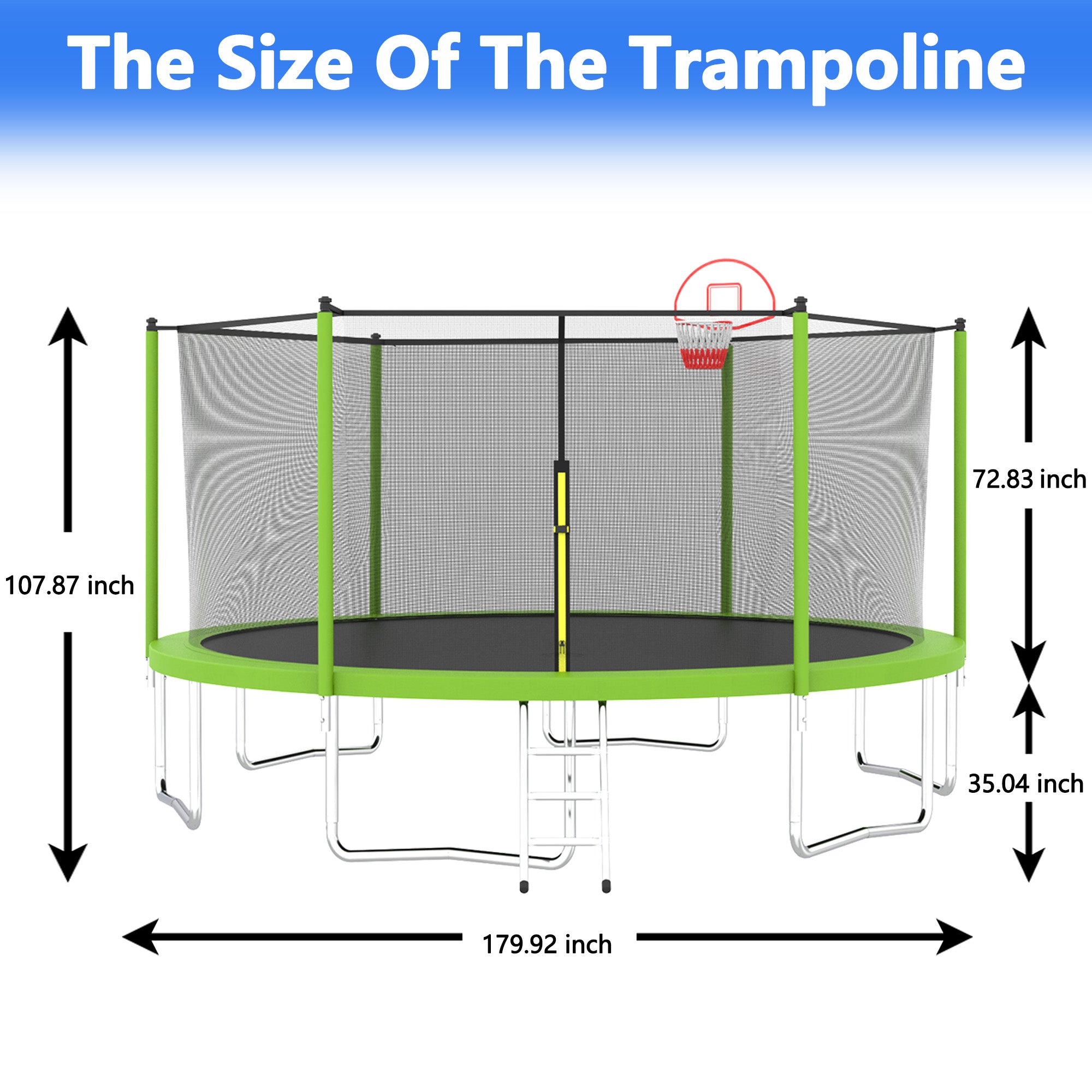 1300LB 15FT Trampoline with Enclosure P660