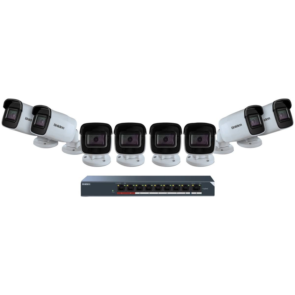1080p 8-Camera Outdoor Security Cloud System with 9-Port PoE Switch X653