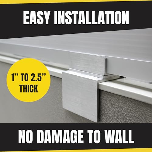 White 12" x 48" Polycarbonate Desk Privacy Panel B34892