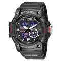 Men's Analog Sports Watch with LED Stopwatch and Dual Display R891
